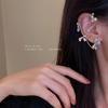 Pendientes de mariposa con diamantes de moda de Corea del Sur, con clip de oreja, lazo sin oreja, clip de hueso, colgantes para oreja, pendientes europeos y americanos para mujer