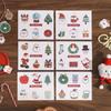 Nueva tarjeta de Navidad Papá Noel caja de regalo embalaje etiqueta decoración ramo de flores fila de pastel