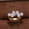 Accesorios DIY Plata de ley S925 elegante anillo de perlas para mujer soporte vacío porta anillos manual anillo para dedo apertura 3.5-3.4.5