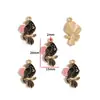 Accesorios para Joyería de Aleación con Goteo de Aceite DIY Colgantes de Mariposa Oscura Murciélago Pendientes Pendientes Pulsera Colgante W508