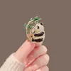 Broche Estilo Coreano Série de Moda Broche Criativo Colar Colorido Cristal Strass Elegante Fecho Anti-Exposição para Roupa