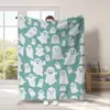 Manta de franela temática de Halloween con estampado digital, exclusiva para ventas transfronterizas, disponible para envío directo de artículos individuales, adecuada para siestas en la oficina y uso con aire acondicionado