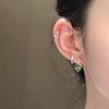 Color Super Industria Pesada Lujo Ligero Corazón de Amor Zircón Hebilla de Oreja Coreanos de Gama Alta Elegantes Modernos Aretes de Oreja Aretes de Chica Popular Mujeres