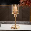 Candelabro nórdico de lujo con luz de comercio exterior, estilo retro, romántico, para mesa de comedor, cena a la luz de las velas, adornos modernos y sencillos.
