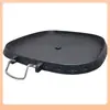 Plancha Grill para Estufa Portátil de Seis Puntas Estilo Coreano para Camping al Aire Libre, Placa Cuadrada Antiadherente de Piedra Maifan para Barbacoa para Uso en Casa