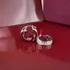 Tendencia de Moda de Nicho Pendientes de Lujo Ligero para Mujer, Completamente Diamantados, No se Desvanecen, Versátiles para Hombres y Mujeres, Estilo Nuevo, Venta Directa del Fabricante