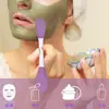 Cepillo de silicona de doble cabezal para mascarilla, cepillo de masaje para limpieza facial, mascarilla de barro, herramienta de película suave casera, cepillo especial