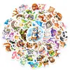 50 Pegatinas Divertidas y Lindas de Mascotas en Bicicleta, Pegatinas de Animales de Dibujos Animados para Diarios, Teléfonos y Computadoras