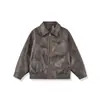 2025 Nuevo Estilo Maillard Retro Americano Pirata Chaqueta de Cuero para Hombre Corta de Motocicleta Cuero Suave Desgastado con Aceite y Cera