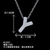 Cross-border Amazon New Hot Sale Full Zircônio Inglês Carta Colar Moda Joker Luz Luxo Outono e Inverno High-end Sense Acessórios