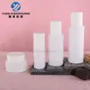 Botellas ovaladas de vidrio en stock de 30-150 ml para agua, loción y esencia, frascos de crema facial de 30 g y 50 g, materiales de embalaje
