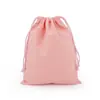 Bolsa de lona con cordón al por mayor fábrica empaque almacenamiento algodón cordón regalo en blanco impreso LOGO color