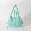 Bolsa de Hombro Esponjosa con Cordón para Mujer Estilo Mismo que Youjia, Gran Capacidad, Bolsa Nube Rellena de Algodón Down, Bolso Cruzado de Nylon