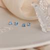 Pendientes Nalan de plata s925 para mujer, estilo coreano, románticos, azul marino, encantadores pendientes con forma de corazón, joyería para las orejas E8625