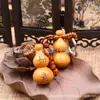 Calabaza de Madera Tallado Exquisito Llavero de Madera Seguro Bendición de Riqueza Prosperidad Palabra Colgante Fabricante Suministro al por Mayor