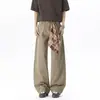Pantalones casuales de trabajo, pantalones rectos talla grande, jeans de mezclilla lavada versátiles retro de corte holgado, modernos estilo americano para hombre