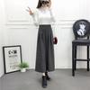 Pantalones de Lana de Cintura Alta y Pierna Ancha Pantalones de Mujer Otoño e Invierno Pantalones Casuales Rectos de Lana Recortados 2024 Nuevo