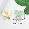Colgante de aleación con forma de gota de aceite, flor, mariposa, lápiz, pendientes, collar, pulsera, joyería DIY, llavero, colgante, pequeños accesorios.