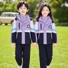Uniformes de jardín de infantes para estudiantes de primaria en otoño e invierno, uniformes escolares desmontables, chaquetas, trajes de tres piezas, ropa deportiva, uniformes de clase para niños y niñas