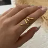 Comercio Exterior Transfronterizo Más Vendido Anillos Apilables Retro de Alta Gama con Textura de Hoja con Diseño de Moda de Estrellas, Luna y Lazo