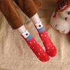 Meias de Natal Transfronteiriças Outono e Inverno para Mulheres Meias Fofas de Desenho Animado com Alce Grande Presente de Natal Fabricante Atacado