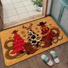Nueva alfombrilla de Navidad transfronteriza para decoración de entrada de casa, resistente a la suciedad, duradera, fácil de limpiar, felpudo de entrada