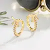 Brincos Pequenos de Laço de Zircônia Design de Nicho Feminino Simples Elegante Luxo Acessível Brincos Brincos