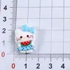 Serie de Gatito Lindo de Dibujos Animados Comiendo Sandía de Resina Pinzas para el Cabello de Niñas Accesorios para Crocs Bolsas Fundas de Teléfono