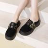 Meias-Chinelos Casuais Femininos Birkenstock-Style com Solado Grosso, Novos Chinelos Versáteis Fechados na Frente sem Encosto com Fivela para Primavera e Verão 2026
