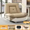Sillón sofá individual, sofá cápsula espacial, sofá reclinable eléctrico giratorio para sala de estar, mecedora multifuncional de cuero WY