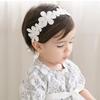 FD16-diadema de seis flores para niños diadema banda para el cabello de encaje de almidón de raíz de loto accesorios para el cabello de bebé accesorios para fotos de bebé