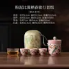 Set de Viaje de Arcilla Púrpura para Acampar al Aire Libre: Un Recipiente, Tres Tazas, Juego de Té Rápido Pintado a Mano, Juego de Té Kung Fu Portátil