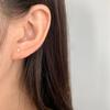 Pendientes de Corazón de Plata de Ley S925 con Microincrustaciones de Circonita por Todas Partes, Exquisito Mini Corazón de Melocotón, Personalizados, Pendientes Simples y Versátiles