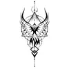 Adesivos de Tatuagem de Alta Qualidade Transfronteiriços com Designs de Sol, Lua, Lótus, Totem, Coroa, Borboleta, Coração e Florais para Braços, Cintura e Abdômen