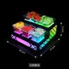 Plato de frutas luminoso LED KTV plato de frutas dividido plato de bar de dos niveles plato de snacks de escritorio estante de metal para plato de frutas