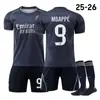 A2526 Real Madrid Visitante No. 9 Jersey Mbappe 7 Wini Ronaldo 15 Jullier 8 Wade Traje Uniforme de Fútbol Jers