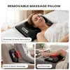Cojín de masaje de cuerpo completo para uso doméstico, masajeador eléctrico de hombros, cuello y espalda, colchón de masaje con vibración de columna cervical, amasado y terapia de calor