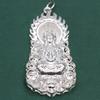 Collar con colgante de Guanyin grande chapado en plata de aleación para niños, con cadena de quilla y dragón, venta al por mayor de fábrica