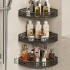 Estante de almacenamiento para baño, estante triangular de pared sin taladro para almacenamiento en la pared del inodoro, lavabo y lavamanos