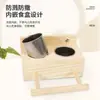 Caja de Comida para Loro, Comedero de Acero Inoxidable, Bebedero, Percha de Madera Maciza para Pájaros, Comedero con Percha para Loro, Nuevo