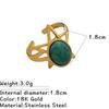 Anillo de Acero de Titanio Colorido de Gama Alta Europeo y Americano para Mujer, Múltiples Capas, Línea Fina, Nicho Retro, Piedra Natural, Versátil, Anillo de Acero Inoxidable