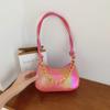 Bolso de mano brillante de moda, otoño 2023, nuevo bolso de cadena láser, bolso de hombro sencillo, estilo occidental, bolso de axila de moda
