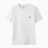 Camiseta de Manga Corta para Hombre de Comercio Exterior de Verano Rl con Logo de Caballo, Color Sólido, Corte Ajustado, Bordada, Talla Europea, Logo Olo, Algodón Puro, Cuello Redondo, Versátil P