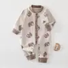Body Lindo para Bebé Primavera y Otoño Algodón Puro Ropa para Gatear para Niños y Niñas Mono sin Huesos Capa Base para Recién Nacido Pijama
