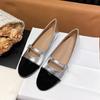 111-5 Huidong Yixinda Primavera y Verano 2025 Nuevo Color Bloqueado Hebilla de Diamante Correa Tacón Grueso Mary Janes Zapatos de Cuero Suave para Mujer