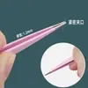 Fabricante 1,2 mm de espessura pinça de sobrancelha colorida bico pontudo pinça de sobrancelha aço inoxidável ferramenta de remoção de pelos aparo de sobrancelha kit pinça para arrancar sobrancelhas