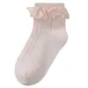 Calcetines para Bebé 2026 Otoño e Invierno Algodón Peinado Transpirables Calcetines de Princesa para Baile de Bebé Calcetines de Encaje Sin Costuras