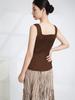 Miyake Camisola Nueva de Verano Ropa Interior para Mujer Elegante Ajustada Elástica Sexy Versátil Ropa Exterior Camiseta Plisada