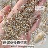 Decoraciones para Uñas, Mini Diamantes para Uñas Melard Irregulares de Fondo Plano Color Champán, Diamantes Brillantes para Uñas, Pedrería con Forma de Marquise