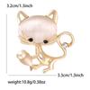 All-match bonito liga imitação olho de gato pedra broche gato personalizado all-match feminino terno suéter corsage jóias pino